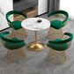 White Stone Top Table for Home Traditional Luxury Round Dining Table Clearhalo 'Dining Tables & Seating' 'Dining Tables' 'dining_table' 'furn' 'furn_dining_table' 'Furniture' 'Kitchen & Dining Furniture' 1200x1200_5fbd10ce-cc17-4dd7-a3f6-168f8f541e96