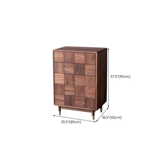 37.40" Tall Wood Accent Cabinet 5-Drawer Rectangular Accent Chest Clearhalo 'Cabinets & Chests' 'cabinets_chests' 'furn' 'furn_cabinets_chests' 'Furniture' 'Living Room Furniture' 1200x1200_5fbd8055-72d3-44cb-8a87-7e2d91f25e92