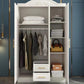 French Country Wardrobe White Wooden Wardrobe Closet for Bedroom Clearhalo 'Armoires & Wardrobes' 'armoires_wardrobes' 'Bedroom Furniture' 'furn' 'furn_armoires_wardrobes' 'Furniture' 1200x1200_5fbe0d48-6b42-42fb-a5c9-86bda877571f