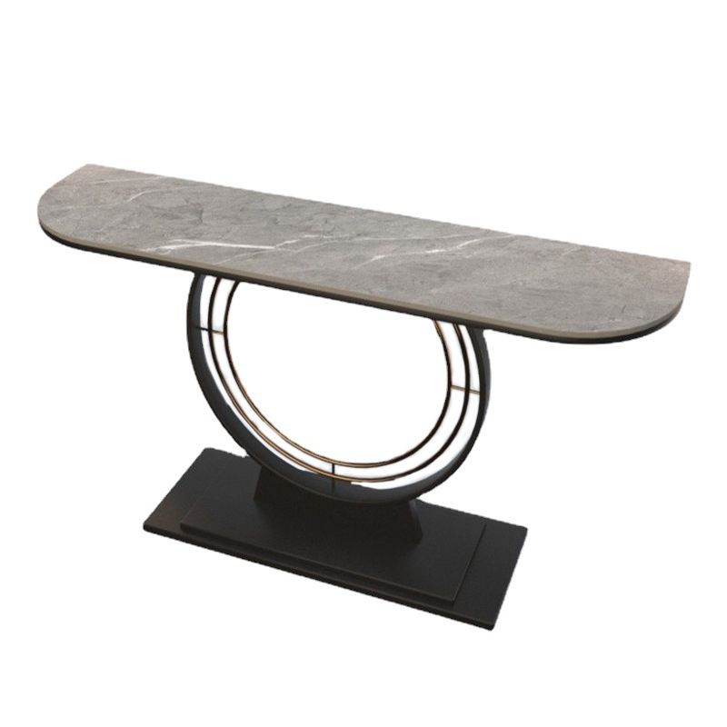31.5-inch Tall Glam Console Table 1-shelf Stone Accent Table