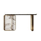 Tavolo accento console dorata glam tavolo di divano console in pietra per hall