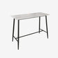 Industrial Black Metal Bar Table Rectangle Top 41.3"H Bistro Table with Footrest Clearhalo 'Bar Furniture' 'Bar Tables' 'bar_tables' 'furn' 'furn_bar_tables' 'Furniture' 'furniture_bar_tables' 'Kitchen & Dining Furniture' 1200x1200_5fbf0618-784a-43f5-b101-423681e66862