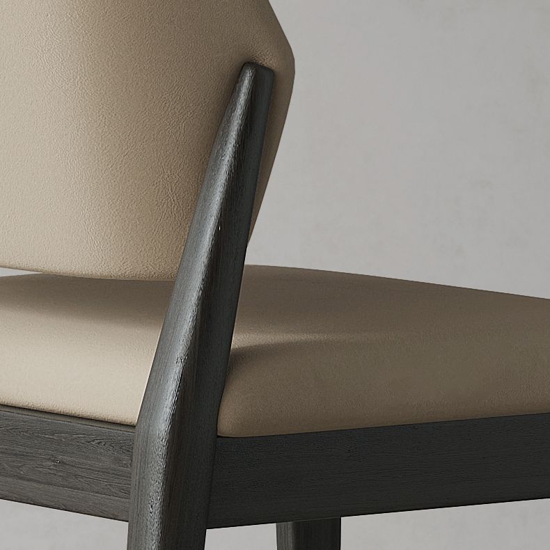 屋内のマット仕上げの現代的なフェイクレザーオープンバックダイニングサイド家具