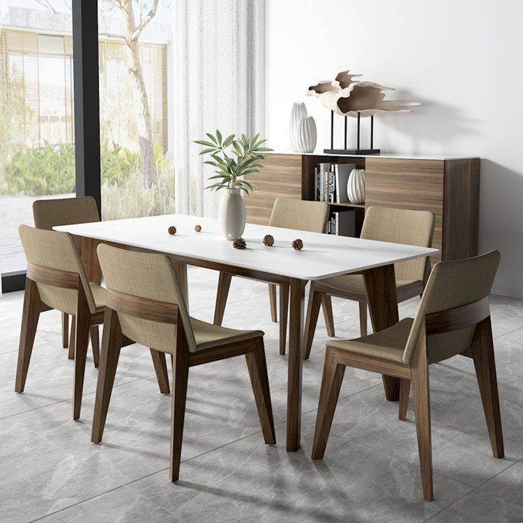 Upholstered Armless Dining Chairs Indoor Side Chairs with Wood Legs (Set of 2) Clearhalo ' kitchen&dining_furn' 'Dining Chairs' 'Dining Tables & Seating' 'dining_chair' 'furn' 'furn_dining_chair' 'Furniture' 'furniture_dining_chair' 'Kitchen & Dining Furniture' 'kitchen' 1200x1200_5fc15bc0-df10-4cf6-a5af-8793f3f6cca4