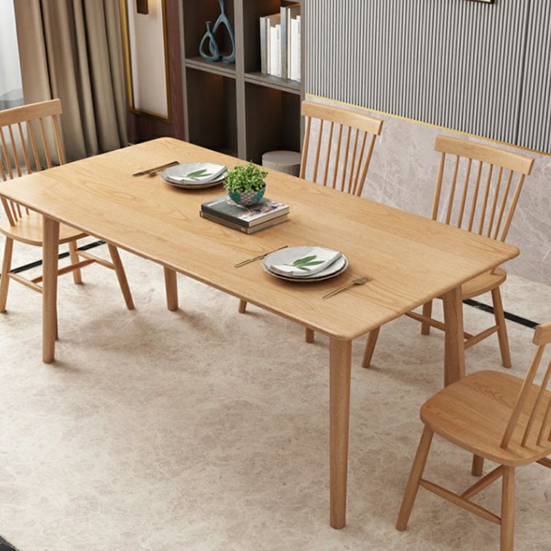 Luxury Rectangle Dining Table Solid Wood Dining Table with 4 Legs Clearhalo 'Dining Tables & Seating' 'Dining Tables' 'dining_table' 'furn' 'furn_dining_table' 'Furniture' 'Kitchen & Dining Furniture' 1200x1200_5fc2955c-afac-40aa-8e66-4f52982e01f2
