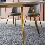 デザイナースタイルの焼結ストーントップダイニングセット長方形1/4/5/7ピースディネットテーブルセット