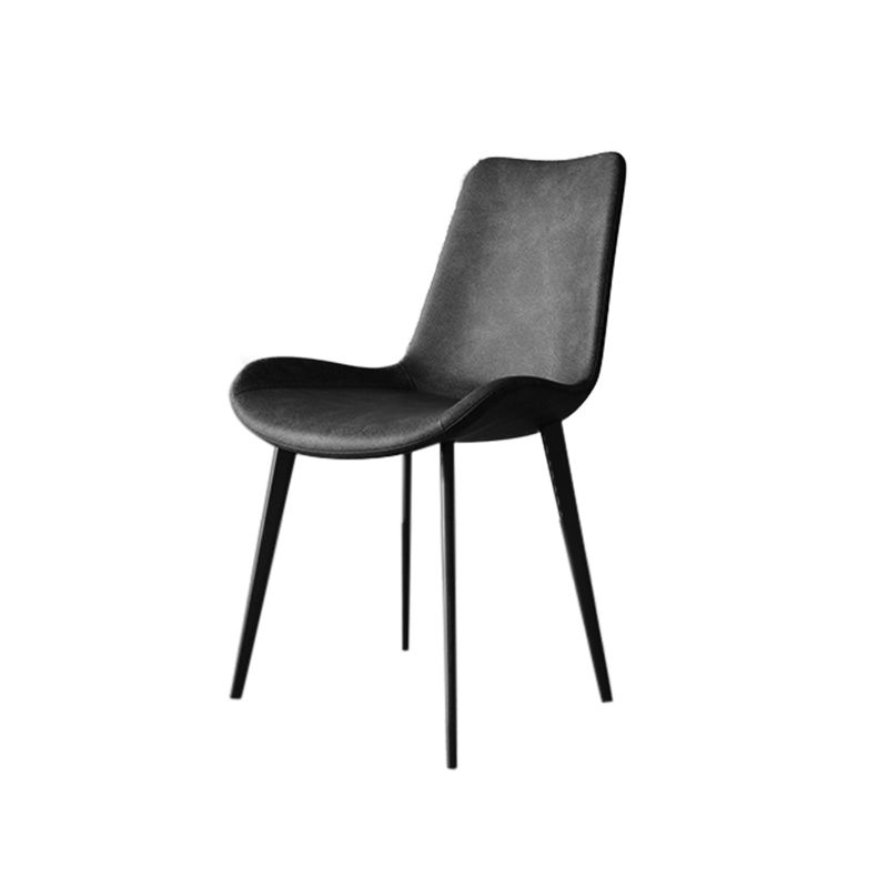 Sillas de comedor de cocina de cuero falso sillas industriales con base de metal