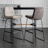 Scandinavian Low Back Home Stool Matte Finish Upholstered Barstool Clearhalo 'Bar Furniture' 'Bar Stools' 'bar_stools' 'furn' 'furn_bar_stools' 'Furniture' 'furniture_bar_stools' 'Kitchen & Dining Furniture' 1200x1200_5fc467ca-b3f9-4d40-b8ea-7487d05a2070
