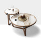 Table basse moderne en ardoise sans ensemble de table basse ronde pénible