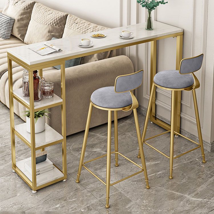 Glam Bar Stool and Table Set 1/2/3 Pieces Pub Table Set for Dining Room Clearhalo 'Bar Furniture' 'furn' 'furn_home_bar_bar_sets' 'Furniture' 'Home Bars & Bar Sets' 'home_bar_bar_sets' 'Kitchen & Dining Furniture' 1200x1200_5fc7bd36-5115-4535-8726-fcd456a80049