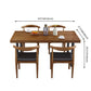 Country Style Fixed Solid Wood Dining Room Table with 2 Black Metallic Legs for Kitchen Set Clearhalo 'Dining Room Sets' 'Dining Tables & Seating' 'dining_room_set' 'furn' 'furn_dining_room_set' 'Furniture' 'furniture_dining_room_set' 'Kitchen & Dining Furniture' 'kitchen&dining_furn' 'kitchen' 1200x1200_5fc7fd0c-c782-45e8-9421-c245a0a28830