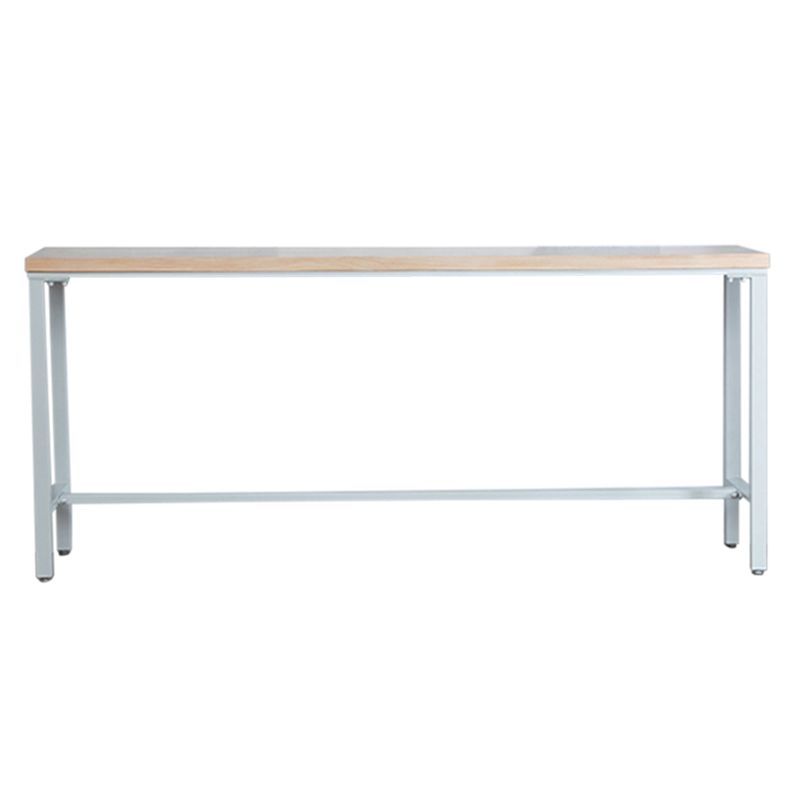 Moderner Bartisch aus massivem Holz mit rechteckigem Bockgestell für die Küche und das Esszimmer