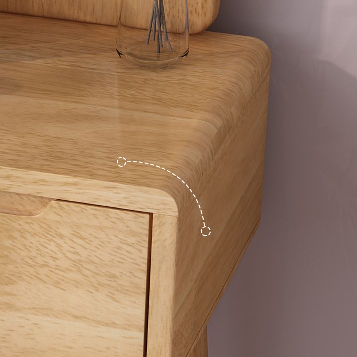 Table de bureau de vanité de maquillage scandinave en blanc et brun pour la chambre