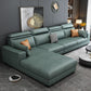 Faux Leather L-Shape Sectional Recessed Arm Sofa and Chaise with Pillowed Back Cushions Clearhalo 'furn' 'furn_sectionals' 'Furniture' 'furniture_sectionals' 'kitchen' 'kitchen_sectionals' 'Living Room Furniture' 'Sectionals' 1200x1200_5fcc07b4-530b-428d-a41d-b59bcb099fef