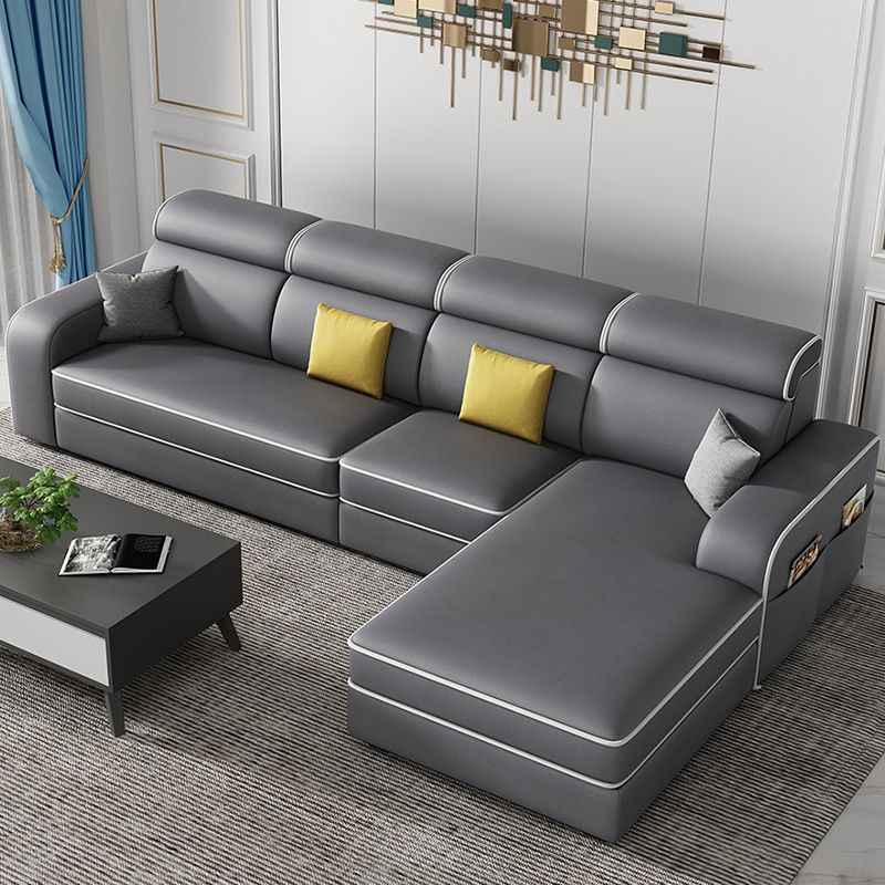 Contemporary High Back Sectionals 29.53" Square Arm Sofa with Storage Clearhalo 'furn' 'furn_sectionals' 'Furniture' 'furniture_sectionals' 'kitchen' 'kitchen_sectionals' 'Living Room Furniture' 'Sectionals' 1200x1200_5fcd5c05-579e-427c-a8b7-43182b1bf0b5