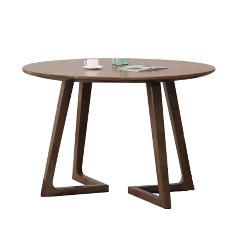 Modern Round Dining Table Rubberwood Solid Wood Dining Table with Sled Base Clearhalo 'Dining Tables & Seating' 'Dining Tables' 'dining_table' 'furn' 'furn_dining_table' 'Furniture' 'Kitchen & Dining Furniture' 1200x1200_5fcda4c1-54bf-4729-bedf-766c15fbe9d5