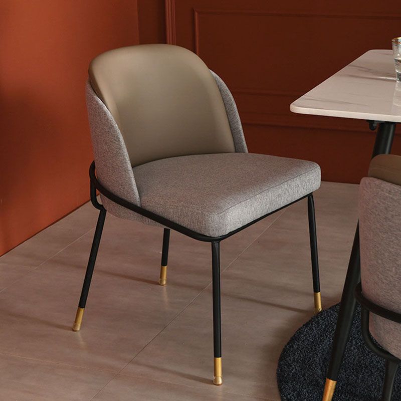 Scandinavian Dining Fabric Side Chairs Armless Solid Back Chair Clearhalo ' kitchen&dining_furn' 'Dining Chairs' 'Dining Tables & Seating' 'dining_chair' 'furn' 'furn_dining_chair' 'Furniture' 'furniture_dining_chair' 'Kitchen & Dining Furniture' 'kitchen' 1200x1200_5fd0b854-afe2-4282-8e23-f41f73c0df59