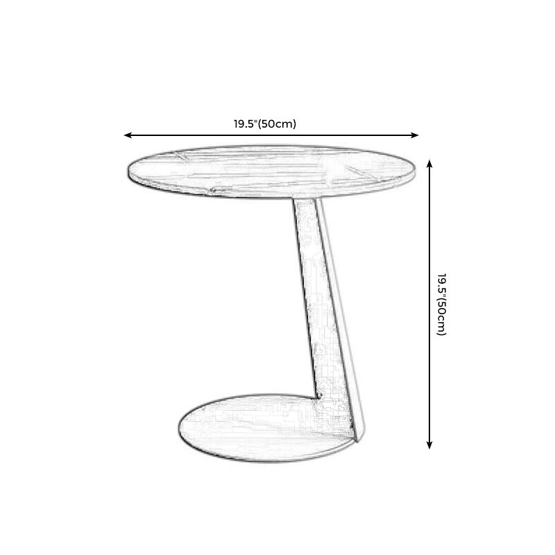 Modern Style Round Coffee Table with Iron Craft Black Base and Rock Slab White Top Clearhalo 'Coffee & Accent Tables' 'Coffee Tables' 'coffee_tables' 'furn' 'furn_coffee_tables' 'Furniture' 'Living Room Furniture' 1200x1200_5fd2035e-82e2-43a5-bd4a-f9ad5093e58a