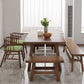 Simplicity Style Dinette Table Solid Wood Rectangle Dinner Table in Brown