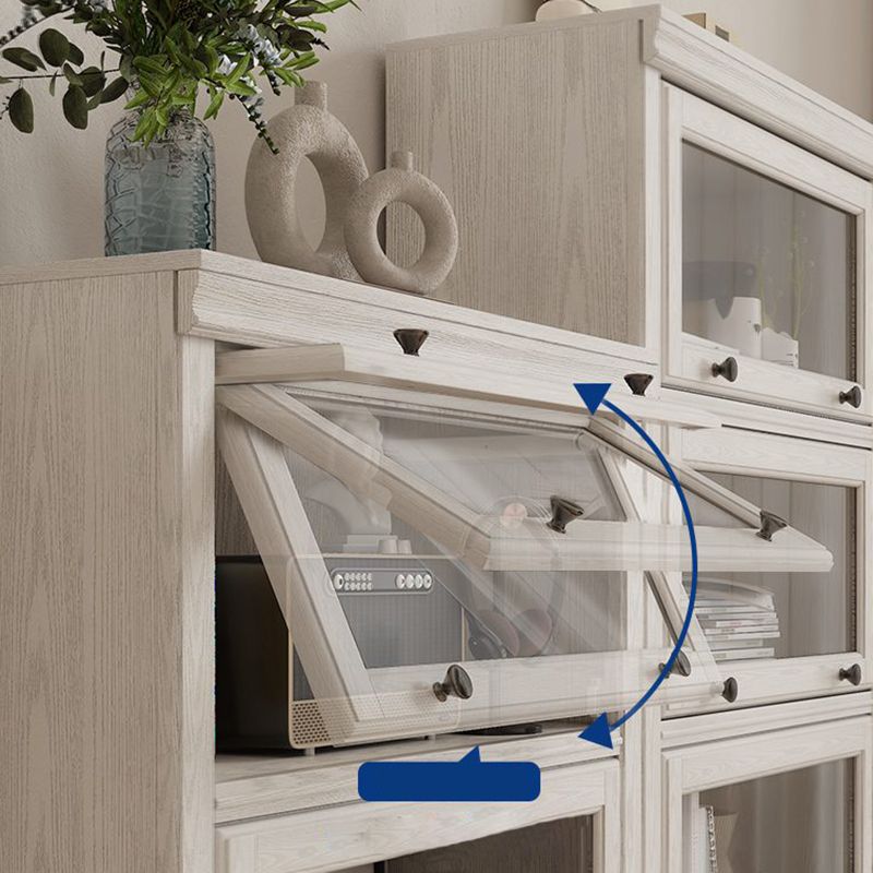 Contemporary Engineered Wood Bookcase White Standard Shelf with Doors Clearhalo 'Bookcases' 'furn' 'furn_bookcases' 'Furniture' 'Office Furniture' 1200x1200_5fd3c5a5-f00b-473e-b498-9b232f9e6203