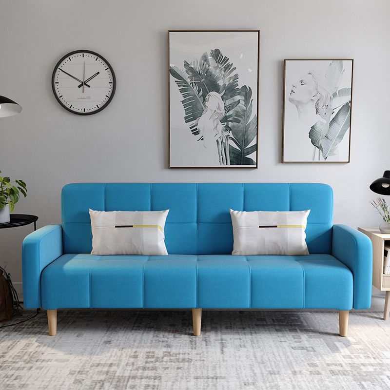 Linnen eigentijdse vierkante armbank converteerbare bank met koekje terug voor woonkamer