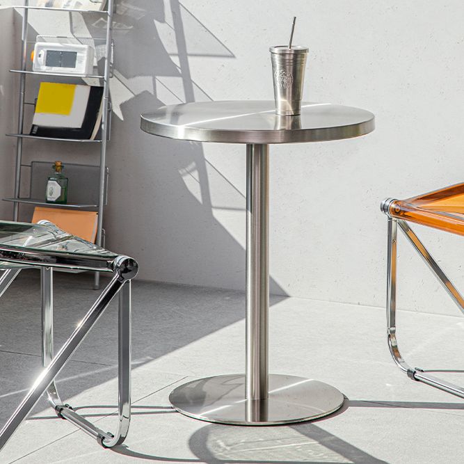 Industrial Style Dining Table Stainless Steel Dining Table for Coffee Shop Clearhalo ' dining_table' 'Dining Tables & Seating' 'Dining Tables' 'furn' 'furn_dining_table' 'Furniture' 'furniture_dining_table' 'Kitchen & Dining Furniture' 'kitchen&dining_furn' 'kitchen' 'kitchen_dining_table' 1200x1200_5fd40bf3-d03c-4e6c-a680-5a0a11433044