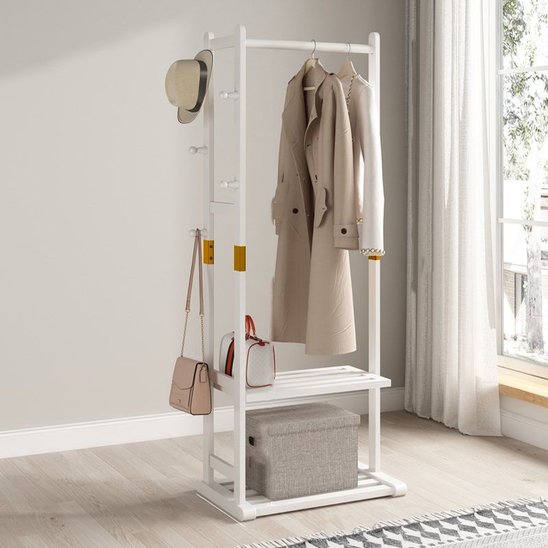 64 "Modern y contemporáneo de la colgilla de pino del hall del salón con riel colgante y ganchos