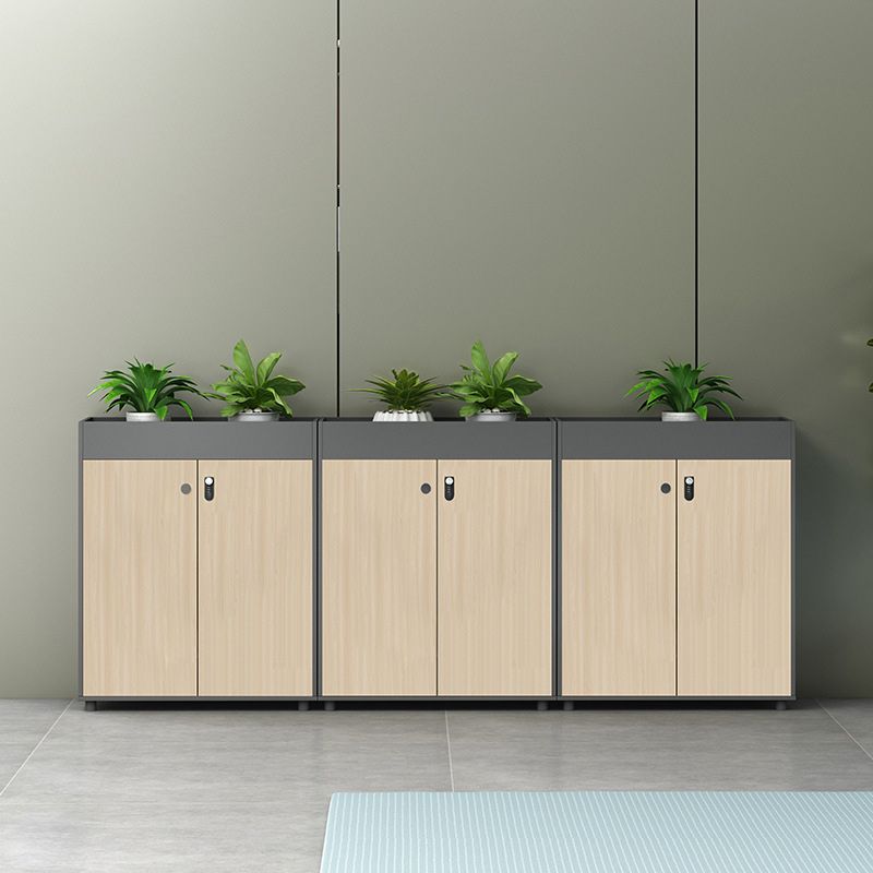 Archivo moderno de archivos de madera de archivo con almacenamiento de cerradura para la oficina