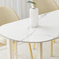 Contemporary Dining Room Dinner Table 4 Legs Stone Dining Table Clearhalo 'Dining Tables & Seating' 'Dining Tables' 'dining_table' 'furn' 'furn_dining_table' 'Furniture' 'Kitchen & Dining Furniture' 1200x1200_5fd6adab-60e8-47de-8bf3-df8a7d33b6d1