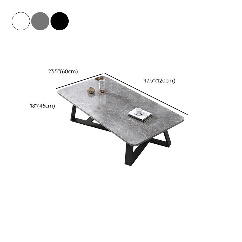 18"H Contemporary Coffee Table Stone Rectangle Cocktail Table Clearhalo 'Coffee & Accent Tables' 'Coffee Tables' 'coffee_tables' 'furn' 'furn_coffee_tables' 'Furniture' 'Living Room Furniture' 1200x1200_5fd7757a-746c-42db-b92b-0aafa3faf22d