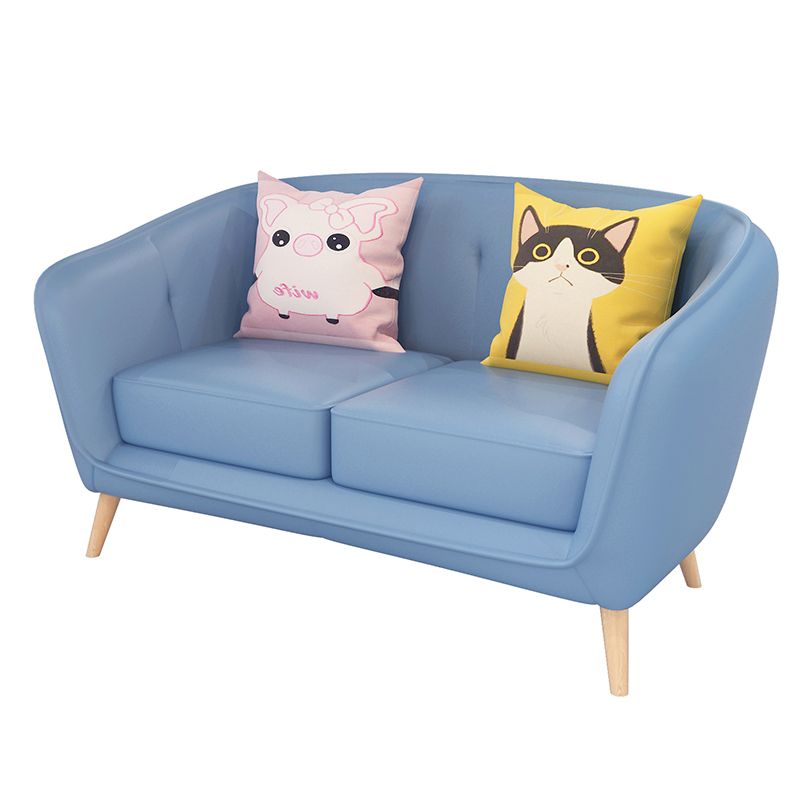 28.74"H Faux Leather Solid Color with Slope Arm for Bedroom Apartment Clearhalo 'furn' 'furn_sofas' 'Furniture' 'furniture_sofas' 'kitchen' 'kitchen_sofas' 'Living Room Furniture' 'Sofa' 'sofas' 1200x1200_5fd96720-3269-496d-8941-94f98a088e15