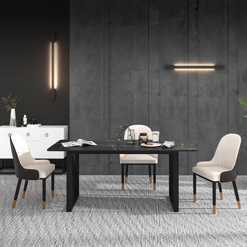 1/2/4/5/7 Pieces Dinette Set Modern Sintered Stone Dining Table Set with Chairs Clearhalo 'Dining Room Sets' 'Dining Tables & Seating' 'dining_room_set' 'furn' 'furn_dining_room_set' 'Furniture' 'furniture_dining_room_set' 'Kitchen & Dining Furniture' 'kitchen&dining_furn' 'kitchen' 1200x1200_5fda2015-3ac3-4efb-a573-5b51abae7010