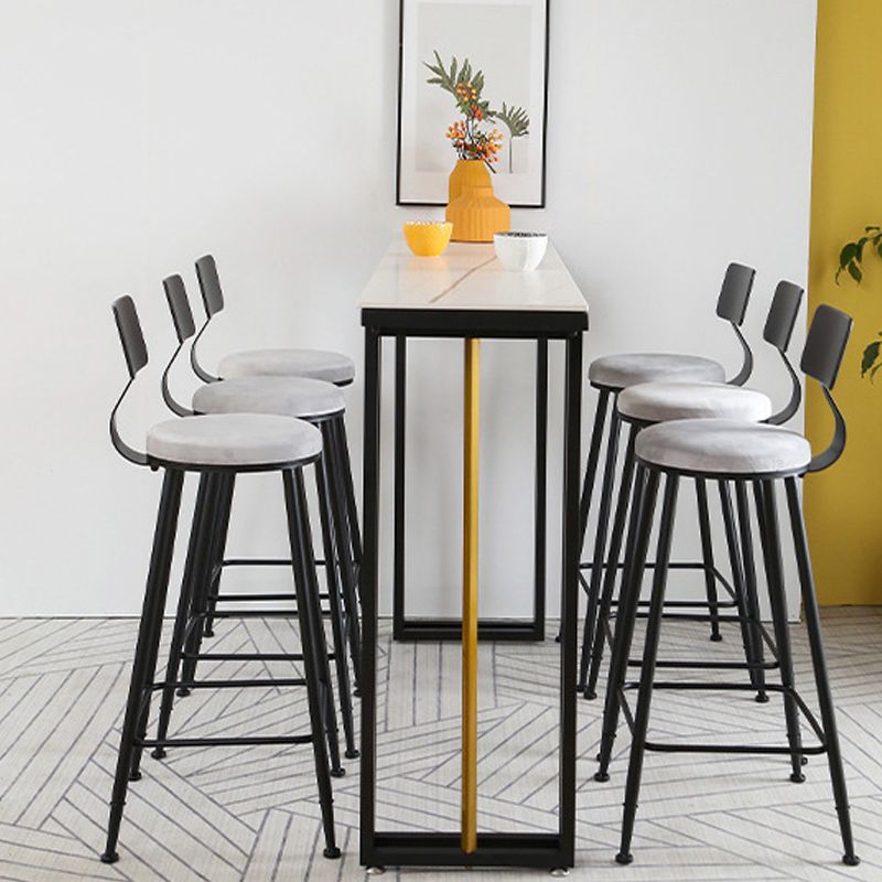 1/2/4/7-delige moderne rechthoekige pubtafelset Bistrotafelset met gesinterd stenen blad