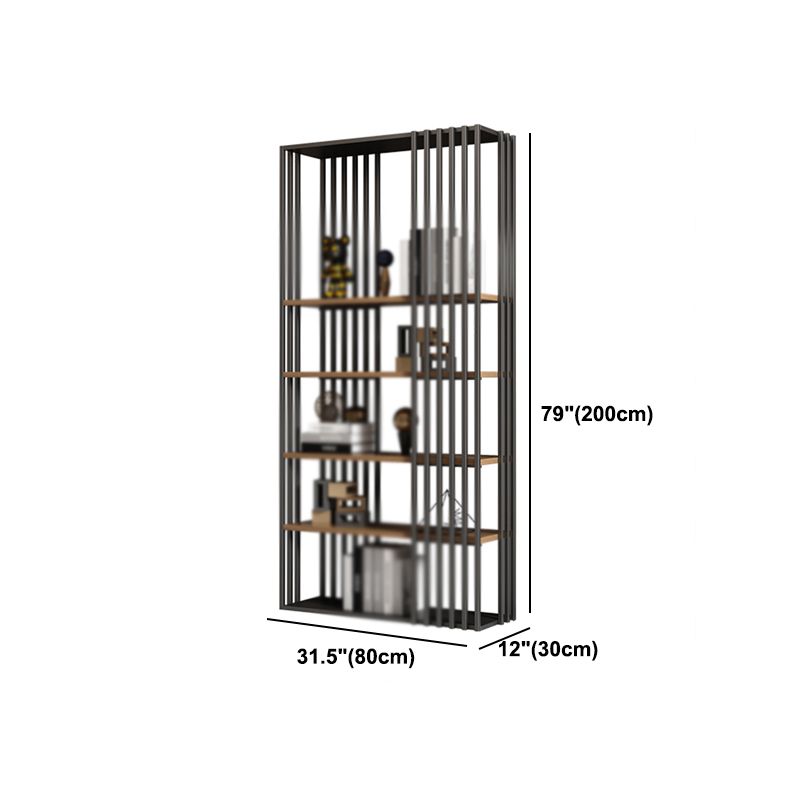 Modern Style 4-Shelf Bookshelf Open Black Shelf Bookcase for Study Room Clearhalo 'Bookcases' 'furn' 'furn_bookcases' 'Furniture' 'furniture_bookcases' 'kitchen' 'kitchen_bookcases' 'Living Room Furniture' 'Office Furniture' 1200x1200_5fdd8fa9-b797-4397-9927-907c5f6e74c7