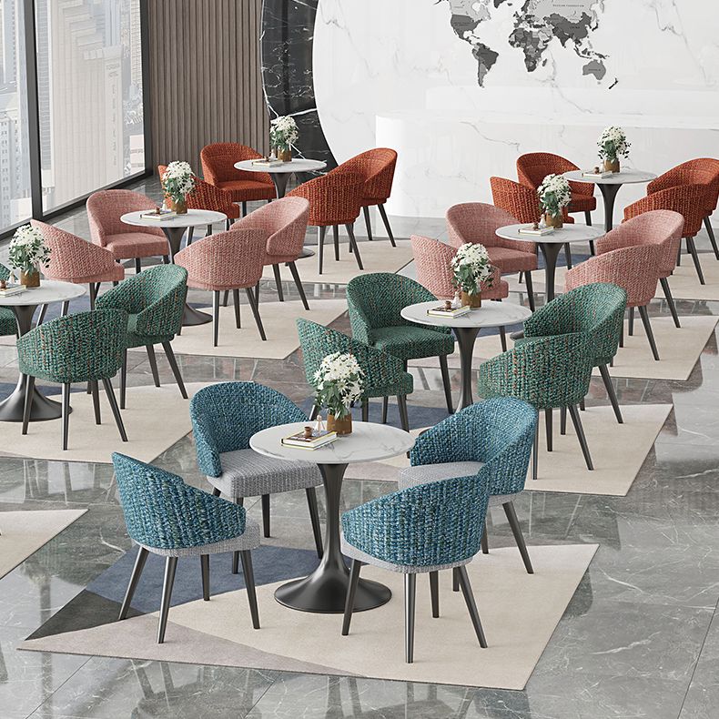 Scandinavian Indoor Arm Chair Upholstered Parsons Back Metal Dining Room Chair Clearhalo ' kitchen&dining_furn' 'Dining Chairs' 'Dining Tables & Seating' 'dining_chair' 'furn' 'furn_dining_chair' 'Furniture' 'furniture_dining_chair' 'Kitchen & Dining Furniture' 'kitchen' 1200x1200_5fde01e1-a78b-4a9c-8db0-df61959d5fab