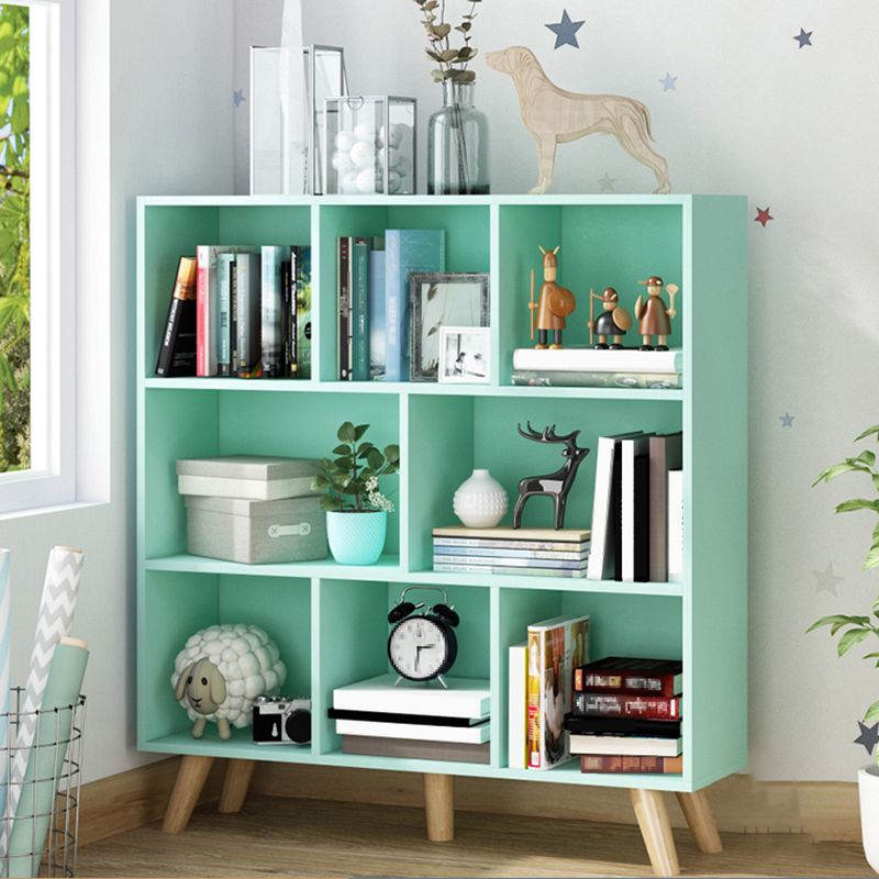 Modern Engineered Wood Standard Bookshelf Closed Back Bookcase with Shelves