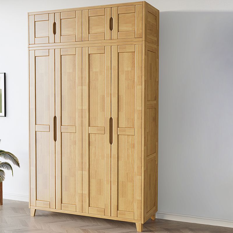 Light Wood Finish Wardrobe Armoire Traditional Wardrobe Cabinet Clearhalo 'Armoires & Wardrobes' 'armoires_wardrobes' 'Bedroom Furniture' 'furn' 'furn_armoires_wardrobes' 'Furniture' 1200x1200_5fdf2ef9-9371-40b2-8f8c-5b4ab60c6a1e