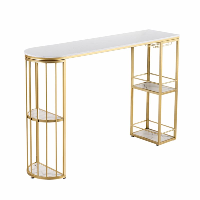 Tavolo da bar a forma irregolare in pietra sinterizzato tavolo da bar lussuoso con doppio piedistallo