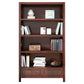 Wood Standard Bookcase Contemporary Closed Back Bookshelf with Shelves