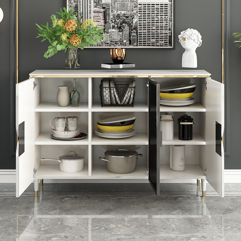 Contemporary Buffet Sideboard Stone Buffet Stand with Cabinets Clearhalo 'buffet_sideboard' 'Buffets & Sideboards' 'furn' 'furn_buffet_sideboard' 'Furniture' 'Kitchen & Dining Furniture' 1200x1200_5fe32924-d073-4936-85f0-de4b149386fd