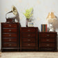 Dark Brown 3/4/5 Drawer Chest 26.57" Wide Solid Wood Accent Chest Clearhalo 'Cabinets & Chests' 'cabinets_chests' 'furn' 'furn_cabinets_chests' 'Furniture' 'Living Room Furniture' 1200x1200_5fe3c950-e7ca-4e92-ae1d-4ef2d75f9730