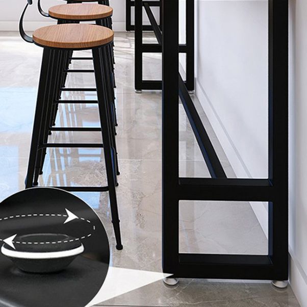 Rectangular Bar Height Table Industrial Style Bar Table with Trestle Base Clearhalo 'Bar Furniture' 'Bar Tables' 'bar_tables' 'furn' 'furn_bar_tables' 'Furniture' 'Kitchen & Dining Furniture' 1200x1200_5fe4b837-3d2b-4447-82b4-a301c2fd4b3a