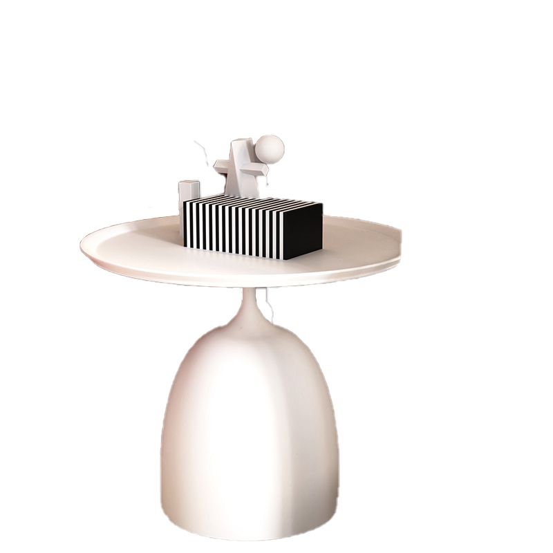 Table de l'extrémité latérale en métal minimaliste du milieu du siècle