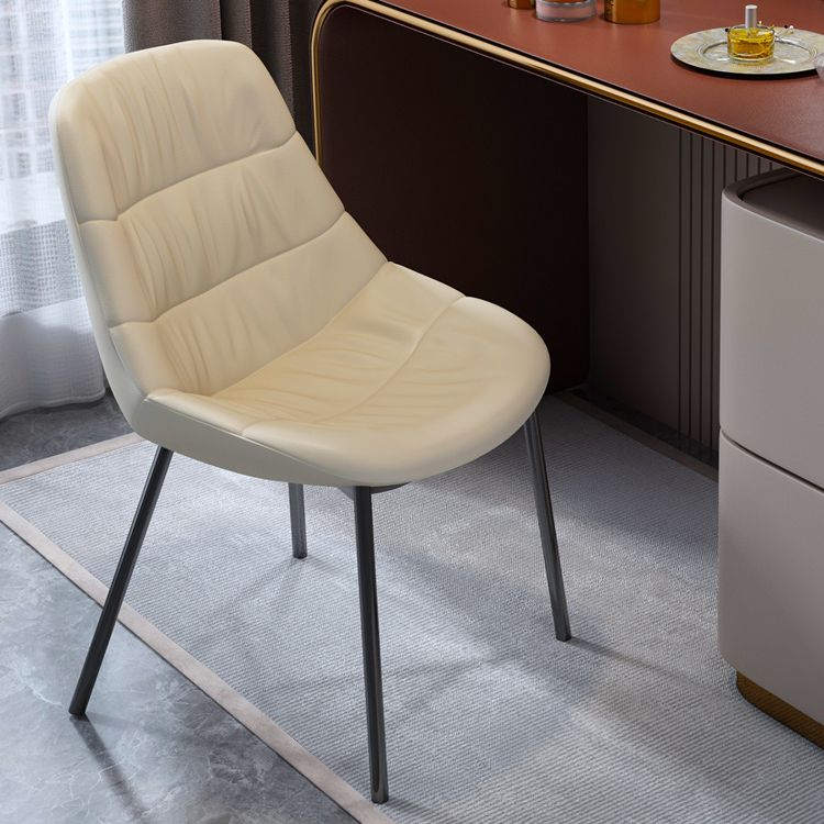 Modern Style Side Chair Leather Parsons Dining Chair for Home