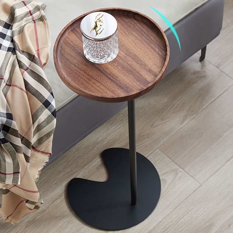27.55 "背の高いトレイトップサイドテーブルコンテンポラリーラウンドエンドテーブルスタンド