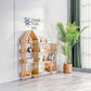 Metal Standard Bookcase Open Back Glam Bookshelf with Shelves