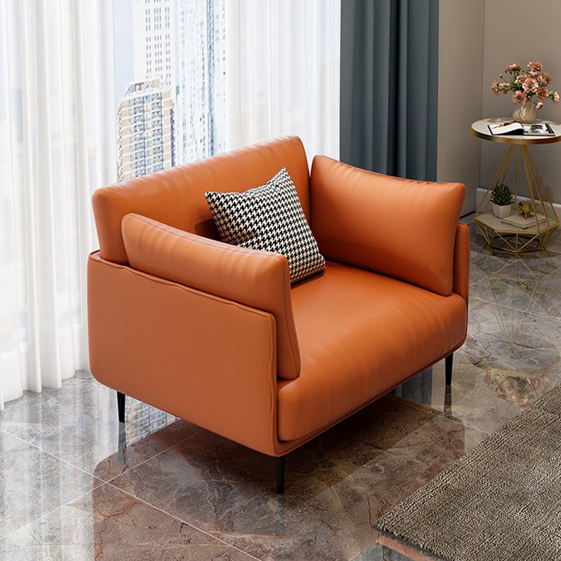 Contemporary Fabric Cushions Sofa 32.28"High Tuxedo Arm Single Cushion Seat Sofa Clearhalo 'furn' 'furn_sofas' 'Furniture' 'furniture_sofas' 'kitchen' 'kitchen_sofas' 'Living Room Furniture' 'Sofa' 'sofas' 1200x1200_5fe8d792-e925-474b-86bf-89f2258e1cbe