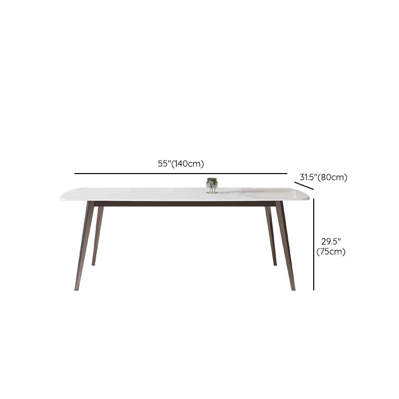 Glam Dining Table Sintered Stone Table with Metal Legs for Home Use Clearhalo 'Dining Tables & Seating' 'Dining Tables' 'dining_table' 'furn' 'furn_dining_table' 'Furniture' 'Kitchen & Dining Furniture' 1200x1200_5fe95998-0fb6-47e0-b574-6a355d8cd726