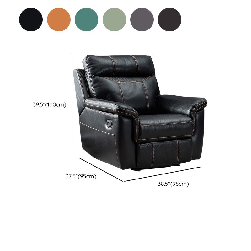 Contemporary Home Theater Recliner No Motion Manual-Push Botton Indoor Clearhalo 'Chairs & Seating' 'furn' 'furn_recliners' 'Furniture' 'Living Room Furniture' 'Recliners' 1200x1200_5fe9a7f6-d992-4357-a7a1-22b4af26d853