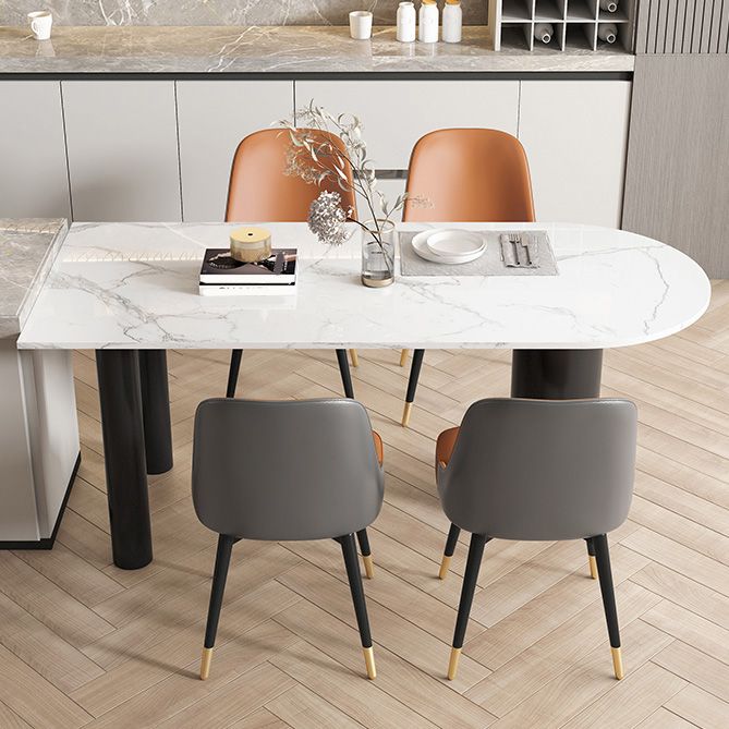 Tavolo da pranzo in pietra a 3 gambe in stile moderno per sala da pranzo